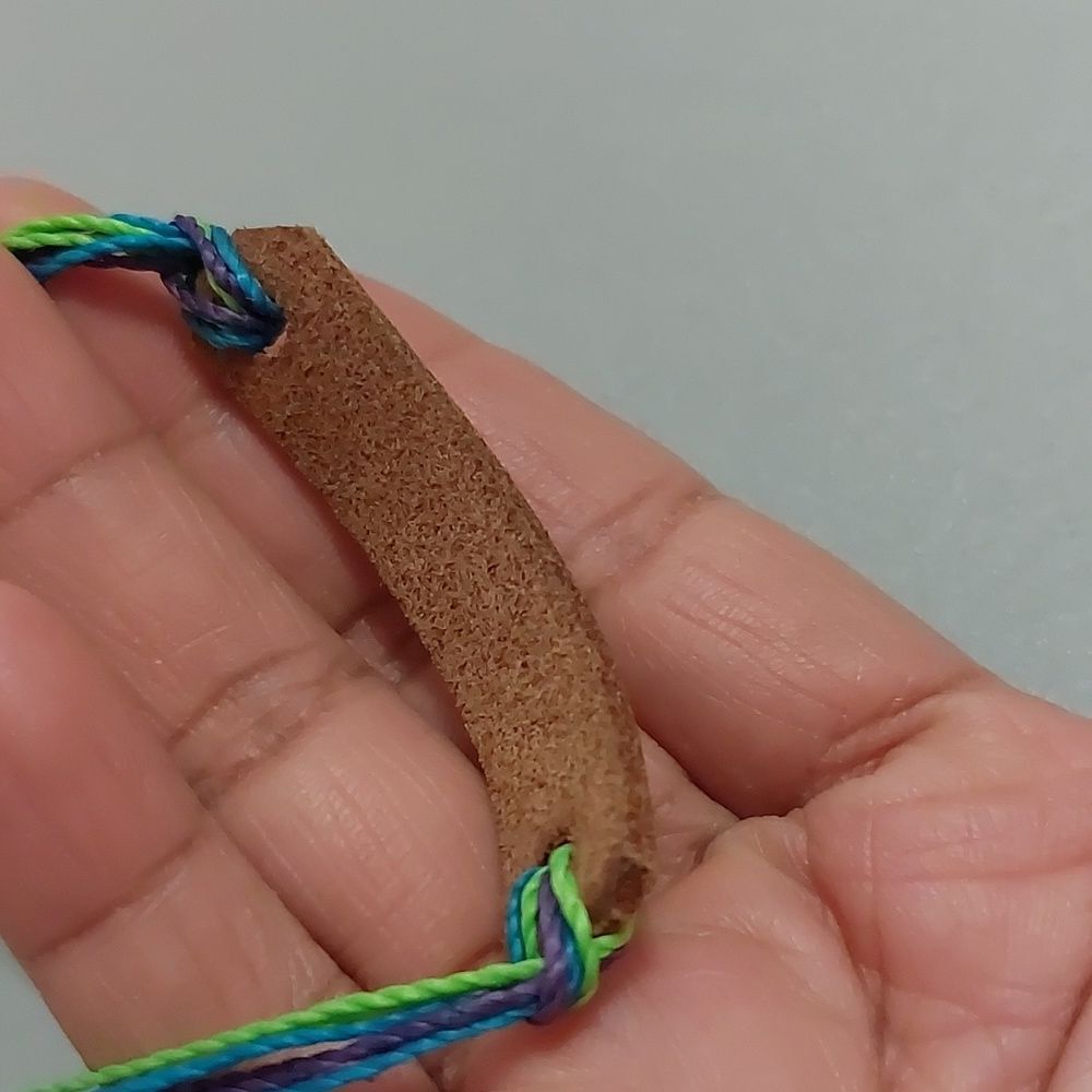 Costa Rica Genuine Leather Souvenir Bracelet Unisex Adjustable Cord - Picture 3 of 3